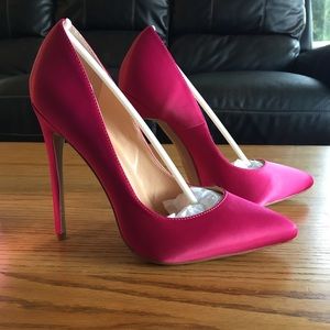Castamere Hot Pink Satin Stilettos